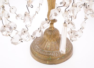 Lot 345 - A PAIR OF LATE 19TH CENTURY BRASS CANDELABRUMS'