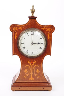 Lot 353 - EDWARDIAN INLAID ART NOUVEAU MANTEL CLOCK