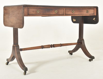 Lot 508 - 19TH CENTURY MAHOGANY DROP LEAF SOFA TABLE DESK