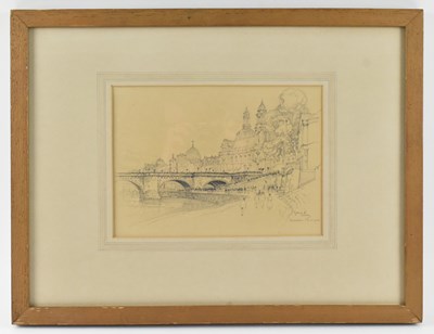 Lot 513 - SYDNEY R. JONES (1881-1966) - DRESDEN, 2-8-1922 - PENCIL DRAWING ON PAPER
