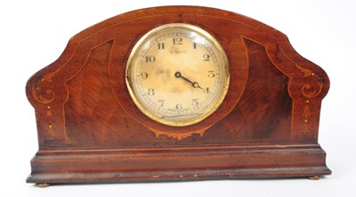 Lot 387 - EDWARDIAN INLAID 8 DAY MANTEL CLOCK