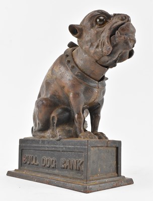 Lot 126 - 19TH CENTURY BULL DOG BANK MONEY BANK ATTR.TO J. & E. STEVENS