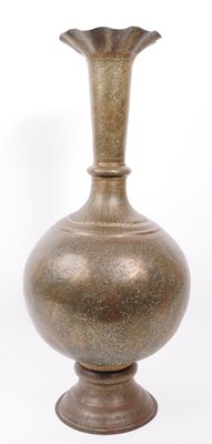 Lot 389 - LARGE 20TH CENTURY BRASS BENARES VASE