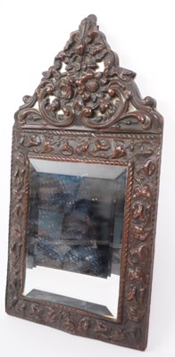 Lot 395 - 19TH CENTURY COPPER REPOUSSE WALL MIRROR