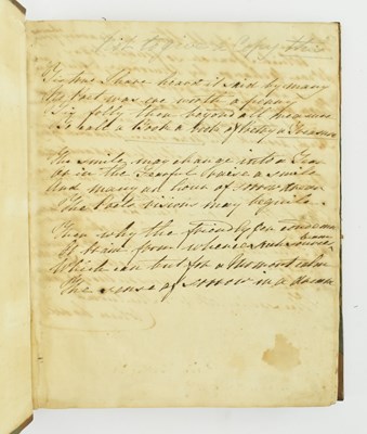 Lot 159 - CIRCA 1800 MANUSCRIPT COMMONPLACE BOOK OF VERSES, TOPOGRAPHICAL DESCRIPTIONS ETC