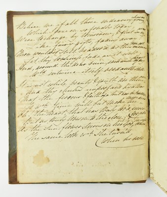 Lot 159 - CIRCA 1800 MANUSCRIPT COMMONPLACE BOOK OF VERSES, TOPOGRAPHICAL DESCRIPTIONS ETC