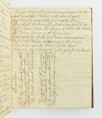 Lot 159 - CIRCA 1800 MANUSCRIPT COMMONPLACE BOOK OF VERSES, TOPOGRAPHICAL DESCRIPTIONS ETC