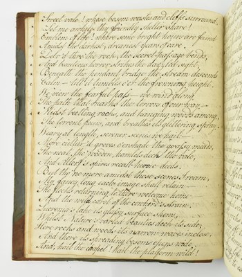 Lot 159 - CIRCA 1800 MANUSCRIPT COMMONPLACE BOOK OF VERSES, TOPOGRAPHICAL DESCRIPTIONS ETC