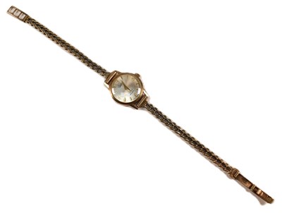 Lot 136 - HALLMARKED 9CT GOLD LADIES EVERITE WRISTWATCH