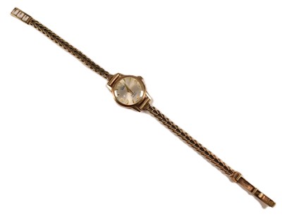Lot 136 - HALLMARKED 9CT GOLD LADIES EVERITE WRISTWATCH