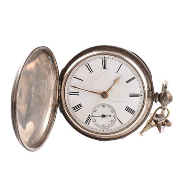 Lot 217 - GOLD PLATED WALTHAM POCKET WATCH & VICTORIAN SILVER POCKET WATCH