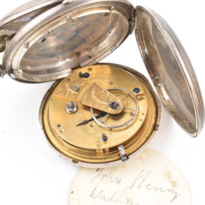 Lot 217 - GOLD PLATED WALTHAM POCKET WATCH & VICTORIAN SILVER POCKET WATCH