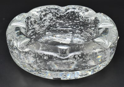 Lot 473 - LEERDAM GLASS - OVERSIZED BUBBLE CONTROL ASHTRAY