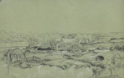 Lot 573 - JAMES STARK (1794-1859) - LANDSCAPE - PENCIL & CHALK ON PAPER PAINTING