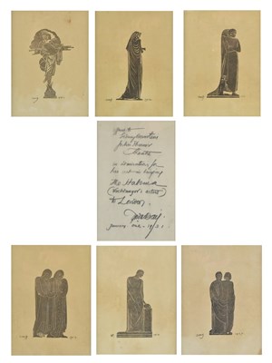 Lot 286 - EDWARD GORDON CRAIG (1872-1966) - SERIES OF SIX WOODBLOCK PRINTS FROM HAMLET