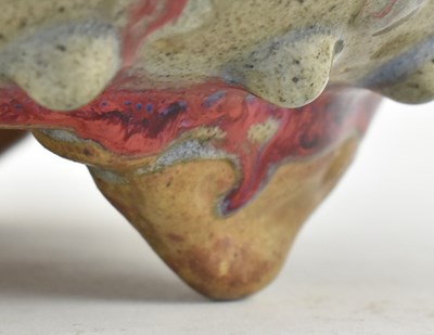 Lot 88 - JUNYAO RU-DING BOWL /BRUSH WASHER 鈞窑釉鼓钉盆/笔洗 足內刻《三》字