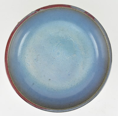 Lot 88 - JUNYAO RU-DING BOWL /BRUSH WASHER 鈞窑釉鼓钉盆/笔洗 足內刻《三》字