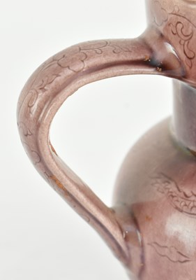 Lot 135 - MING CHENGHUA MARK MONK'S HAT EWER 明 成化款 龙纹僧帽壶