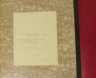 Lot 70 - CLEOPATRA (1963) - ORIGINAL PRODUCTION SCRIPT