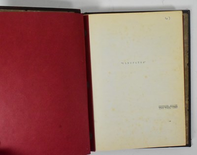 Lot 70 - CLEOPATRA (1963) - ORIGINAL PRODUCTION SCRIPT