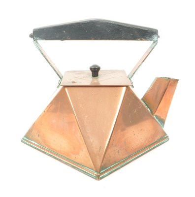 Lot 207 - 1920S ART DECO STYLE COPPER KETTLE