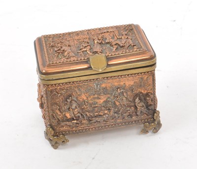 Lot 211 - A.B. PARIS - VINTAGE 19TH CENTURY COPPER RELIEF BOX