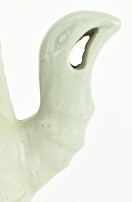 Lot 125 - YUAN QINGBAI "FLORAL" EWER 元 青白凤嘴壶