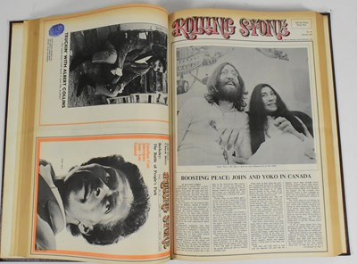 Lot 8 - ROLLING STONE MAGAZINE - LARGE BOUND VOLUMES OF EARLY ISSUES