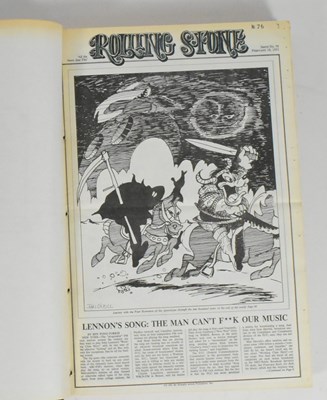 Lot 8 - ROLLING STONE MAGAZINE - LARGE BOUND VOLUMES OF EARLY ISSUES