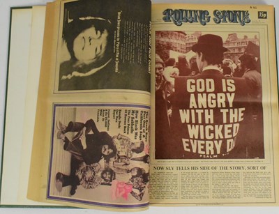 Lot 12 - ROLLING STONE MAGAZINE - BOUND VOLUMES OF ISSUES 1971-1972