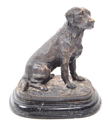 Lot 194 - VICTORIAN 19TH CENTURY BRONZE DOG SCULPTURE SIGNED BARIE