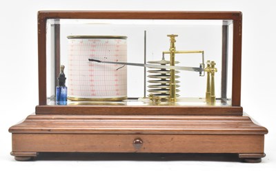 Lot 99 - DICKINSON, BATH - 19TH CENTURY MAHOGANY & GLASS CASED BAROGRAPH