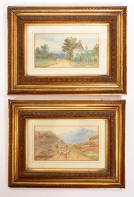 Lot 1008 - GEORGE GREGORY - TWO LATE 19TH CENTURY WATERCOLOUR PAINTINGS