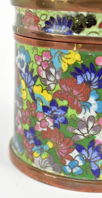 Lot 119 - TWO 20TH CENTURY CHINESE "MILLE FLEUR" CLOISONNE JARS 二十世纪掐丝珐琅百花罐