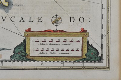 Lot 248 - ICELAND. JANSSON TABULA ISLANDIAE 17TH CENTURY HAND COLOURED ENGRAVED MAP