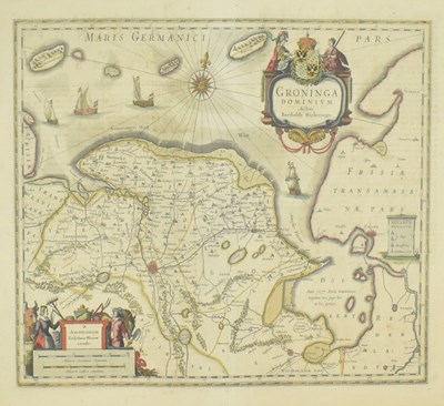 Lot 217 - NETHERLANDS. CIRCA 1645 ENGRAVED MAP OF GRONINGEN BY WILLEM BLAEU