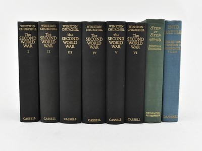 Lot 201 - CHURCHILL, WINSTON. SET OF THE SECOND WORLD WAR & TWO OTHERS IN ORIG. CLOTH