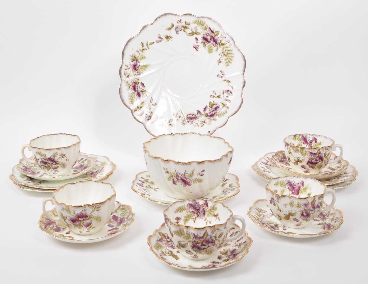 Lot 33 - BLYTH PORCELAIN COMPANY - COLLECTION OF DIAMOND CHINA TEA SERVICE PIECES