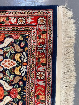 Lot 334 - PERSIAN KASHAN PICTORIAL 100% WOOL RUNNER RUG