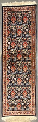 Lot 375 - PERSIAN KASHAN PICTORIAL 100% WOOL RUNNER RUG