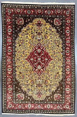 Lot 301 - PERSIAN GHOM PROVINCE 100% SILK FLOOR CARPET RUG