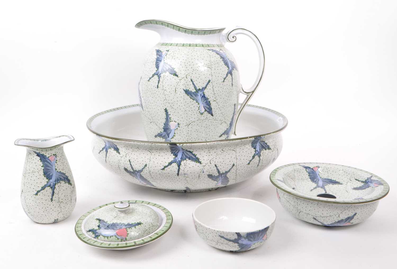 Lot 39 - RIDGWAYS - COLLECTION OF LATE 19TH CENTURY SEMI-PORCELAIN WASH SET PIECES