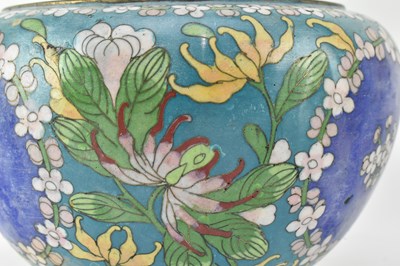 Lot 71 - QING DYNASTY CLOISONNE ENAMELLED CENSER JARDINIERE 清 掐丝珐琅香炉