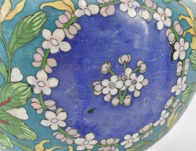 Lot 71 - QING DYNASTY CLOISONNE ENAMELLED CENSER JARDINIERE 清 掐丝珐琅香炉