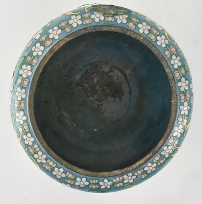 Lot 71 - QING DYNASTY CLOISONNE ENAMELLED CENSER JARDINIERE 清 掐丝珐琅香炉