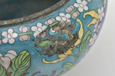 Lot 71 - QING DYNASTY CLOISONNE ENAMELLED CENSER JARDINIERE 清 掐丝珐琅香炉