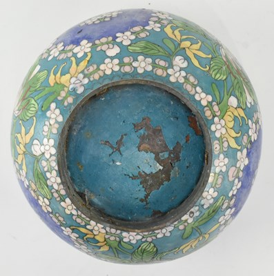 Lot 71 - QING DYNASTY CLOISONNE ENAMELLED CENSER JARDINIERE 清 掐丝珐琅香炉