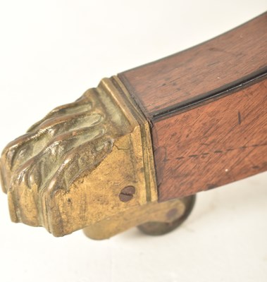 Lot 276 - GEORGE III MAHOGANY & LEATHER TOP DRUM GAMES RENT TABLE