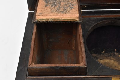 Lot 145 - EARLY 19TH CENTURY ROSEWOOD TEA CADDY WITH GLASS BOWL