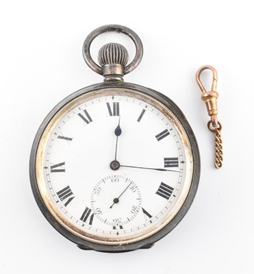 Lot 199 - HALLMARKED SILVER SWISS OPEN FACE POCKET WATCH